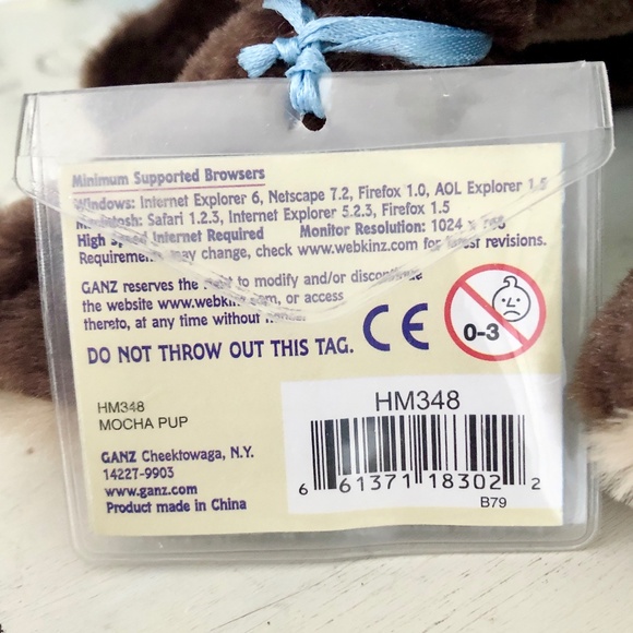 WEBKINZ Mocha Pup, Dog, WITH CODE, Ganz, Plush, Stuffed Animal, Nice Condition - Picture 13 of 14